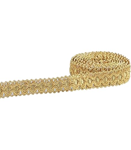 DÉCOPRO Gold, Navy Blue 1/2 inch Imperial IIGimp Braid Style# 0050IG Color: Navy Gold - 1152 (Sold by The Yard