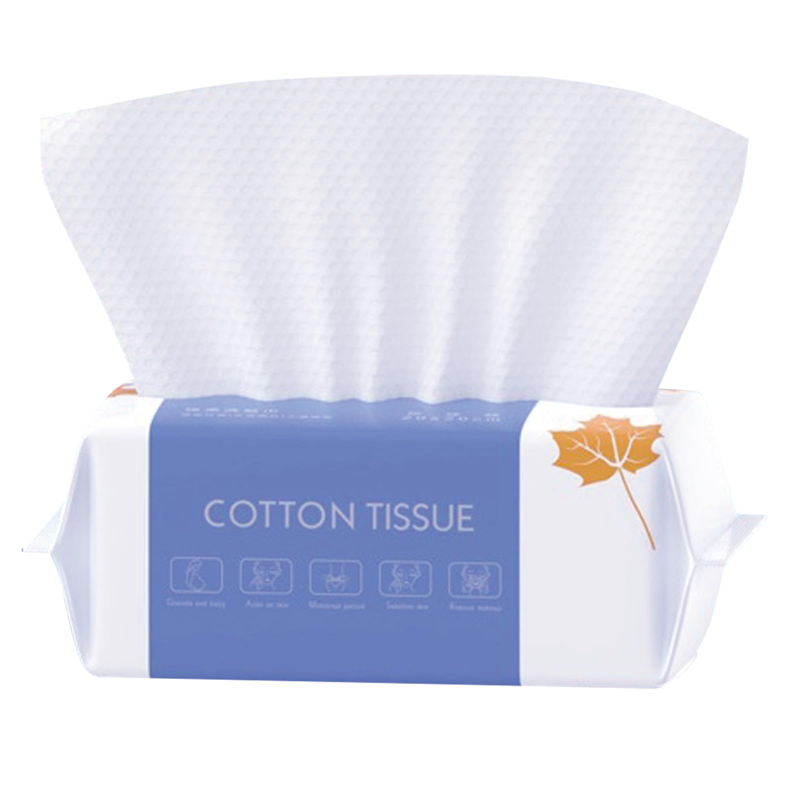 100 Pcs Disposable Face Towels, Disposable Face Wipes Cloths Clean Towel, Dry Wipes Ultra Soft Clean Cotton Tissue for Washing Face, Makeup Removing