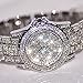 Gotd New Women Watches Rhinestone Ceramic Crystal Quartz Watches Lady Dress Watch Birthday Gifts (Silver)