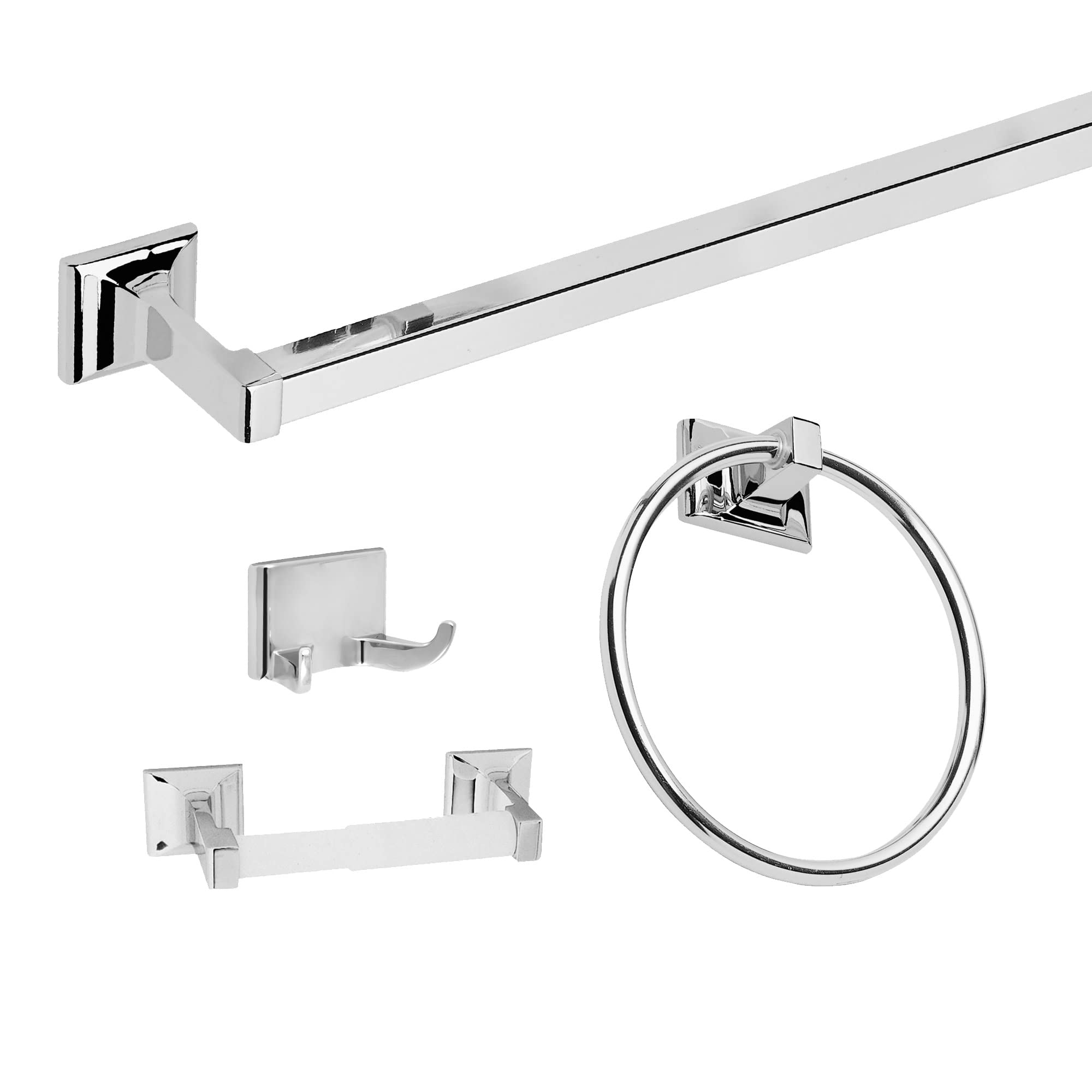 Design House 534628 Millbridge 4-Piece Bathroom Kit, Polished Chrome Finish