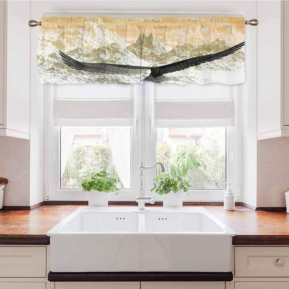 Adorise Cortina de ventana con diseño de águila volando hacia las