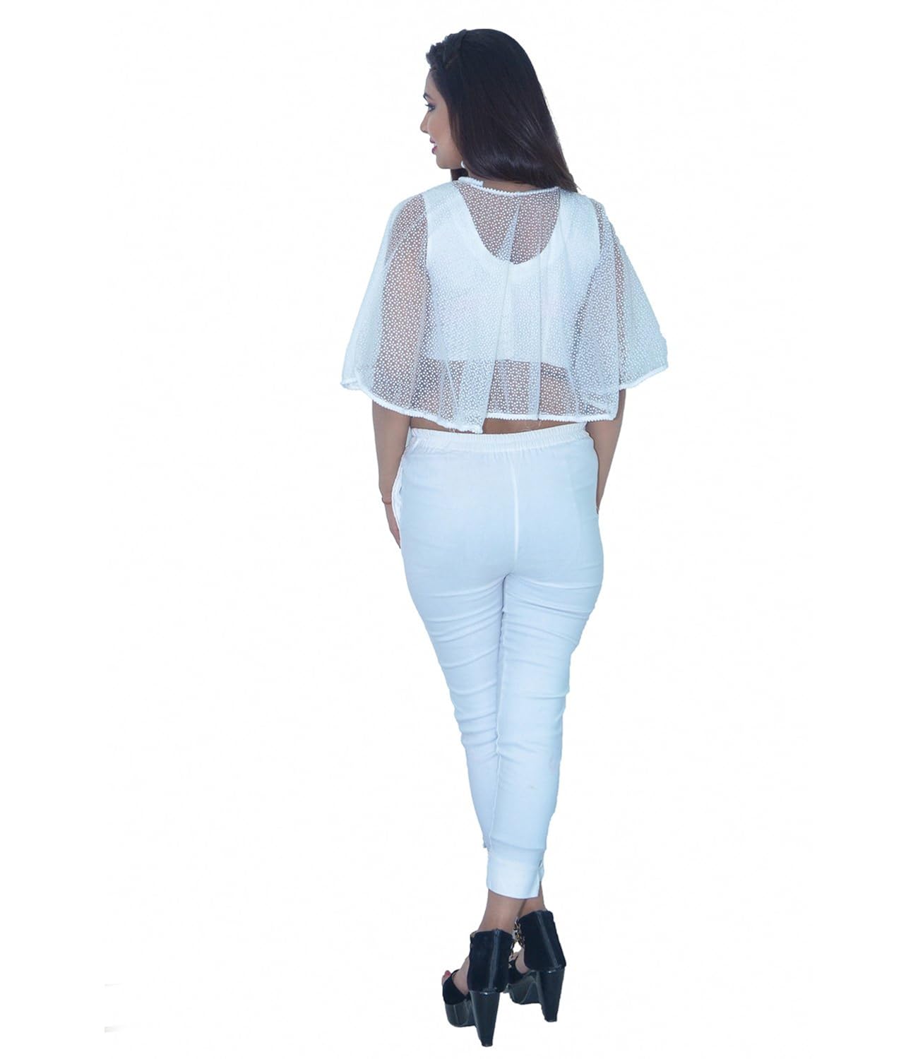 women white dotted cape