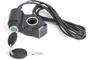 VGEBY1 EBike Power Switch Handlebar Control Switch Digital Voltage Display Thumb Throttle Switch with Key Lock Riding