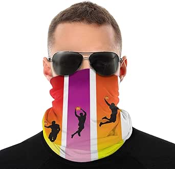 Amazon.com: Scarf Bandanas,Basketball Dunk Neck Gaiter Multi-Purpose Face Cover Headwear 