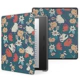 MoKo Case for All-New Kindle Oasis (9th Generation, 2017 Release) - Premium Ultra Lightweight Shell Cover with Auto Wake / Sleep for Amazon Kindle Oasis E-reader Case, Beautiful Flowers