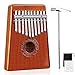 10 Keys Kalimba, Mugig Thumb Piano with Tuning kit Hammer, Cloth Bag and Study Instruction, Perect for Beginner or Children, Easy to Play, Perfect Gift - Carbon Steel/Mahogany