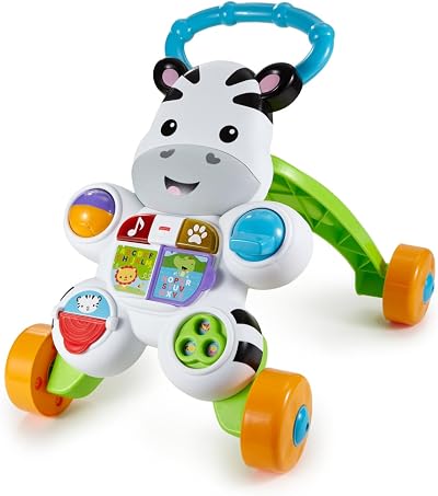 Fisher-Price Learn with Me Zebra Walker First Steps Baby Walker UK English