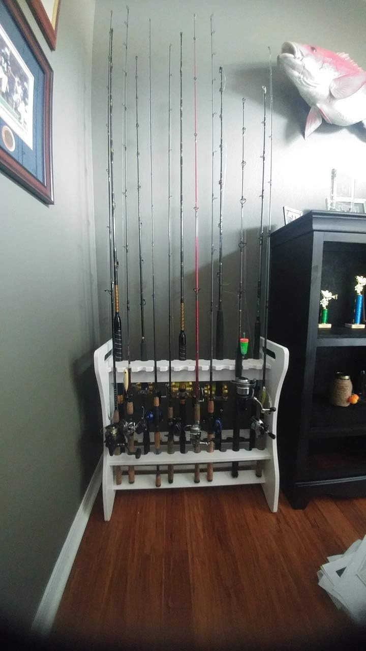 StoreYourBoard Fishing Rod Storage Rack, Holds 24 Fishing Rods and Reels, Weatherproof, Indoor and Outdoor Storage Stand: Home Improvement