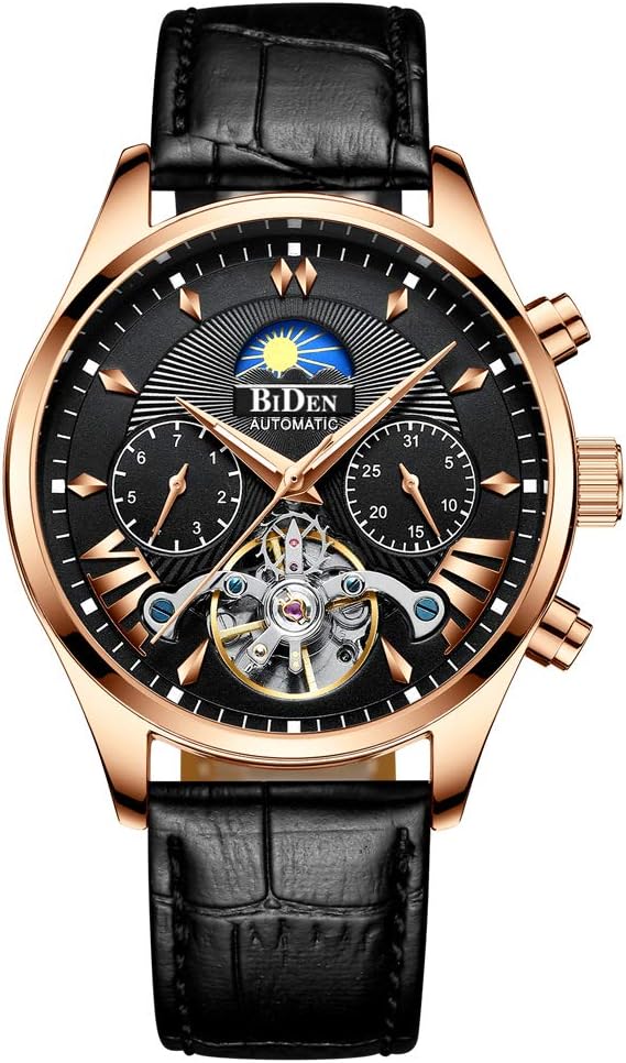 Fashion Automatic Men's Watches Tourbillon Mechanical Wristwatch, Luxury Luminous Skeleton Waterproof, Relojes Hombre