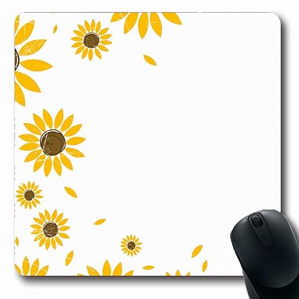 Tobesonne Tapis De Souris Fleur Tournesol Branche Florale