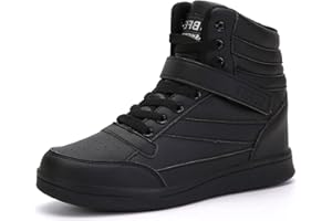 UBFEN Womens High Top Sneakers with Hidden Wedge Heel Ankle Support 2 Inch Height Increase 80s Retro Casual Boots