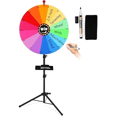 Roue De Prix Tournante Murale Votoko - Jeu De Fête Carnaval 10 Emplacements Couleurs