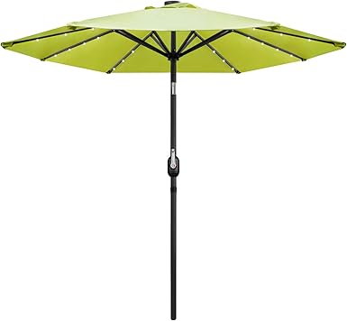 ZNCMRR - Paraguas solar LED con luz LED, ajuste para jardín, piscina