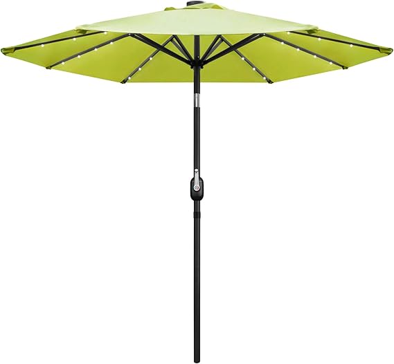 ZNCMRR - Paraguas solar LED con luz LED, ajuste para jardín, piscina