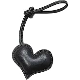 Fuerxy Hearts Bag Charm, Fashion Leather Heart Charms for Handbags Bag Accessories Purse Charms