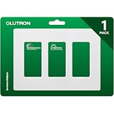 Lutron Claro Light Switch Cover Plate, 3 Gang Wallplate, Gloss | Screwless wall plate cover, use with all decorator switches and outlets, Durable plastic, CW-3-WH, White