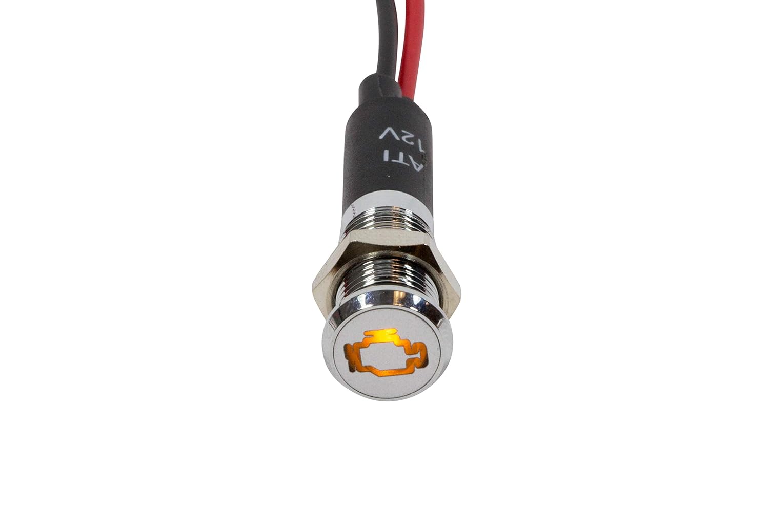 High Beam Indicator PL8MS 8mm 5/16 12V LED Metal Signal