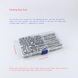Lemiyoo M8 Stainless Steel Hex Bolts Nuts Assortment 80pc Silver Machine Screws view 6