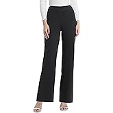 V VOCNI Women Dress Pants Wide Leg Pull On Work Pants High Waist Bootcut Trousers Business Casual Slacks