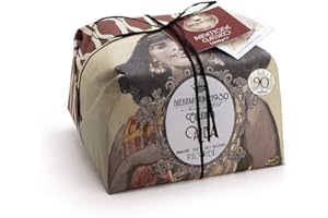 G. COVA & C. Breramilano Classic Italian Panettone 1Kg (2.2lb) with Candied Fruit & Raisins Hand-Wrapped Verdi Anniversary Special Edition