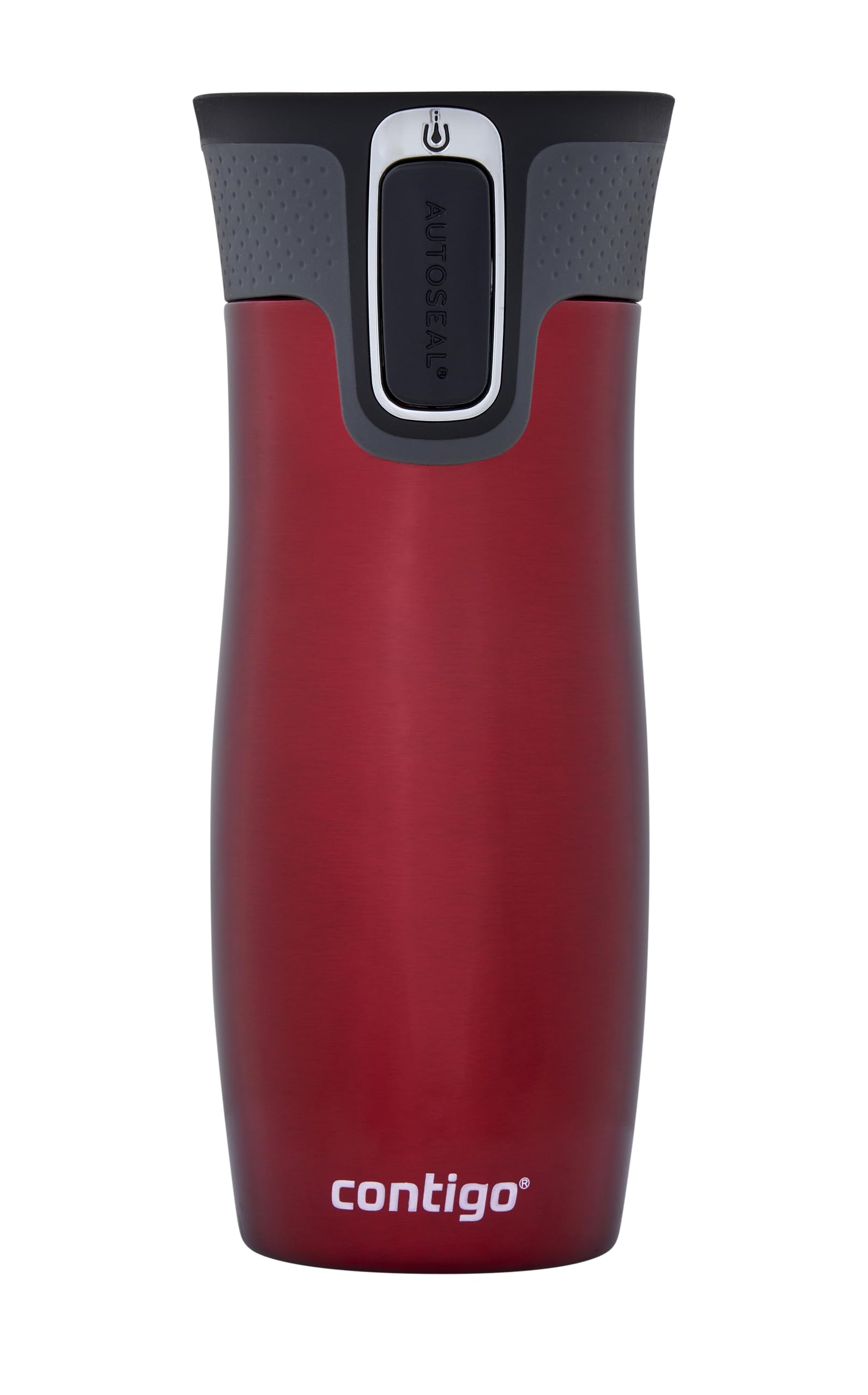 Contigo West Loop Taza de Viaje Autoseal, Taza Térmica de Acero Inoxidable, Termo, Vaso Estanco, Taza de Café con Tapa Fácil de Limpiar sin BPA, 470 ml, Rojo