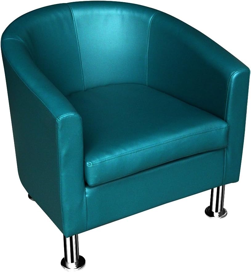 Beshomethings Faux Leather Tub Chair Sofa Armchair for Dining Living