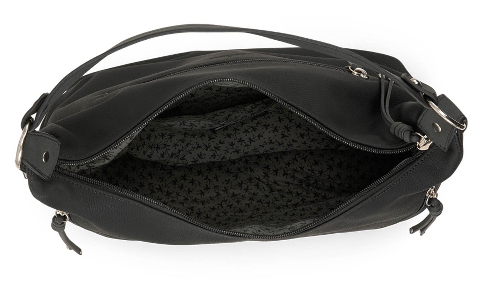 TOM TAILOR Caia Damen Hobo Bag Schultertasche Mittelgroß Schwarz