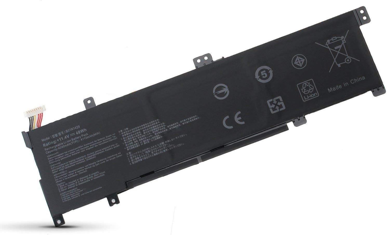 B31N1429 0B200-01460000 0B200-01460100 Laptop Battery Replacement for Asus A501LB5200 K501 K501UX K501UQ K501LX K501LB K501L A501L K501U K501UB K501UW K501LX-NH52 K501UX-AH71(11.4V 48Wh)
