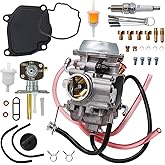 Carburetor Fit for Suzuki Quadrunner 500 LT-F500F LTF500F 4X4 1998-2002 | 13200-09F50 13200-09F01 With Fuel Valve Petcock