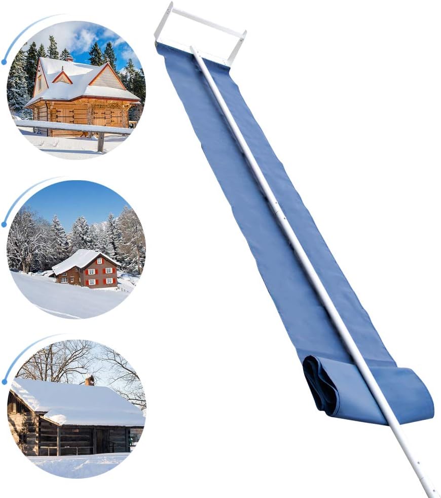 Signstek Roof Snow Removal Tool, 16ft Roof Rake for Snow Removal with