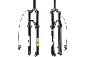 NERO CYCLE 27.5/29 Air MTB Suspension Fork, Travel 120mm Rebound Adjust Straight/Tapered Tube 28.6mm QR 9mm Manual/Remote Lockout Mountain Bike Forks, Ultralight Gas Shock XC Bicycle