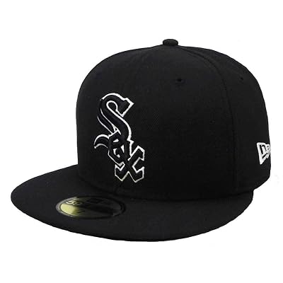 New Era 59fifty Hat Chicago White Sox Black White Cap Mens Sizes