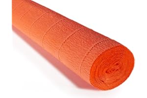 LCREATE LCREATE LCREATE Cartotecnica Rossi 140g 17 Inch Wide 8.2ft Long Italian Crepe Paper Rollfor Wedding Ceremony Various Large Festivals Decoration (Fluo Orange（981）)
