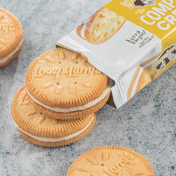 LENNY & LARRY’S THE COMPLETE CREMES®, SANDWICH COOKIES, VANILLA, VEGAN, 5G PLANT PROTEIN, 6 COOKIES PER PACK (BOX OF 12)