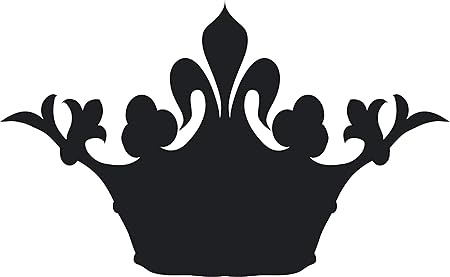 Amazon シンプル ブラック シャドウ シルエット リーガル ロイヤル クラウン 漫画 絵文字 ビニール ステッカー 2 Wide ステッカー デカール 車 バイク