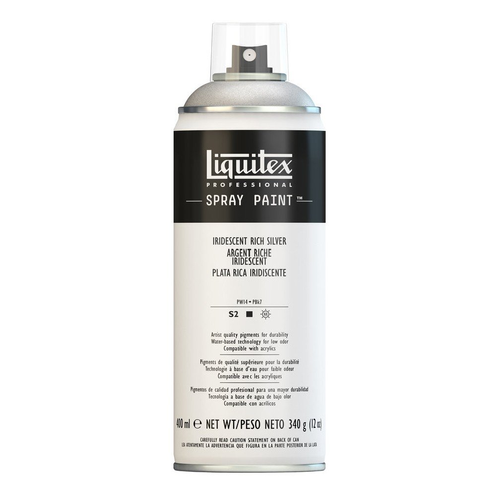 Liquitex 4450239 Professional Spray Paint 400 Ml, Iridescent Rich Silver