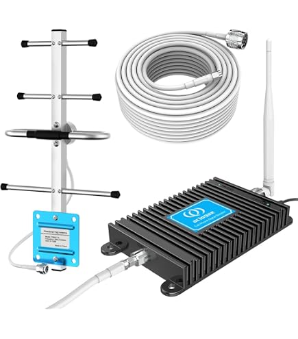 Amplificatore Segnale Cellulare GSM/4G/3G – Ripetitore 100-240V, Banda 890-960 MHz, Copertura 200 M² Per Casa E Ufficio
