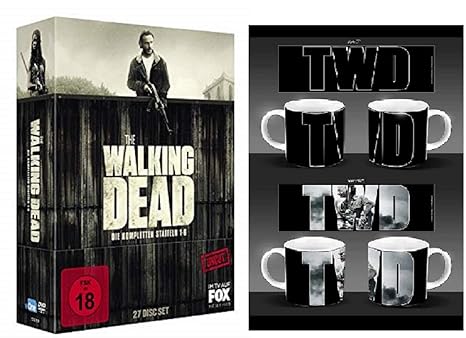 The Walking Dead Staffel 1-6 Box + Tasse/Kaffebecher (1+2+3+4+5+6) Uncut [27 DVDs]