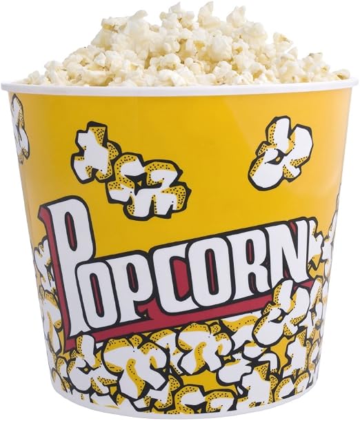 Porte-Popcorn En Plastique - Format Cinéma Maison - Dimensions 20 X 19,7 X 16,3 Cm - Pour Soirée Film, Apéro, Fête