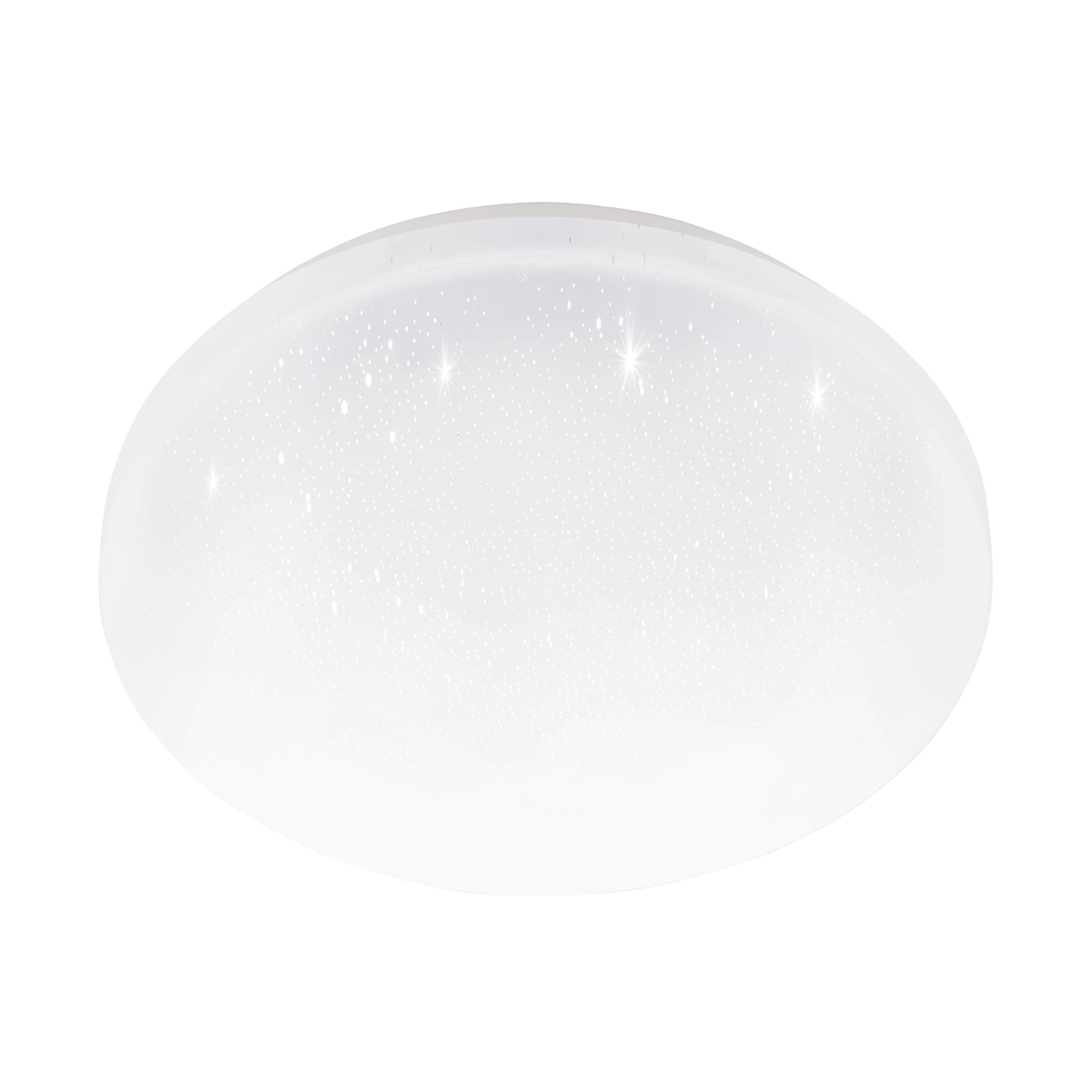 Eglo Pogliola-S Crystal Effect LED Ceiling lamp, Steel and White Plastic wall Light, Kitchen, Office, Hallway, Living Room Flush Mount Lighting, Ø 26 cm/10.2 inches — image 1