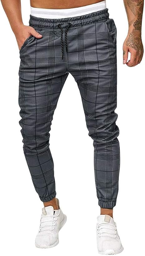Uomo Pantaloni Lunghi Jogging Cargo Sport Chino Jogger Tuta Sportiva Pantaloni  Uomo Casual Slim Fit Moda Uomini Casual Plaid Stampa Drawstring Elastic  Waist Lunghi Pantaloni Accessori Bambole Fashion e accessori  houseofevents.pl