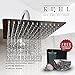 Kuhl 12 Inch Stainless Steel Shower Head | Stylish and Easy to Install Showerhead with Adjustable Silicone Nozzle for Full Coverage | Saves More Water with Every Shower