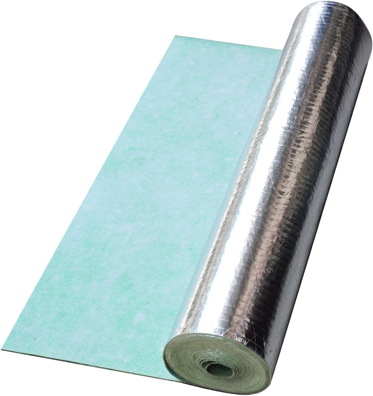 tonchean Laminate Flooring Underlayment, 3.3X33Ft Rubber Sound Barrier Underlayment, Waterproof Floor Comfort Underlayment Pad with Vapor Barrier for Floating Wood Engineered Floor - - 