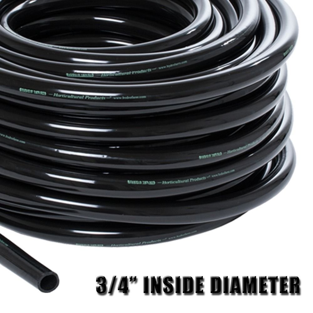 251 Inside Diameter HYDROFARM VINYL BLACK TUBING HYDROPONIC IRRIGATION