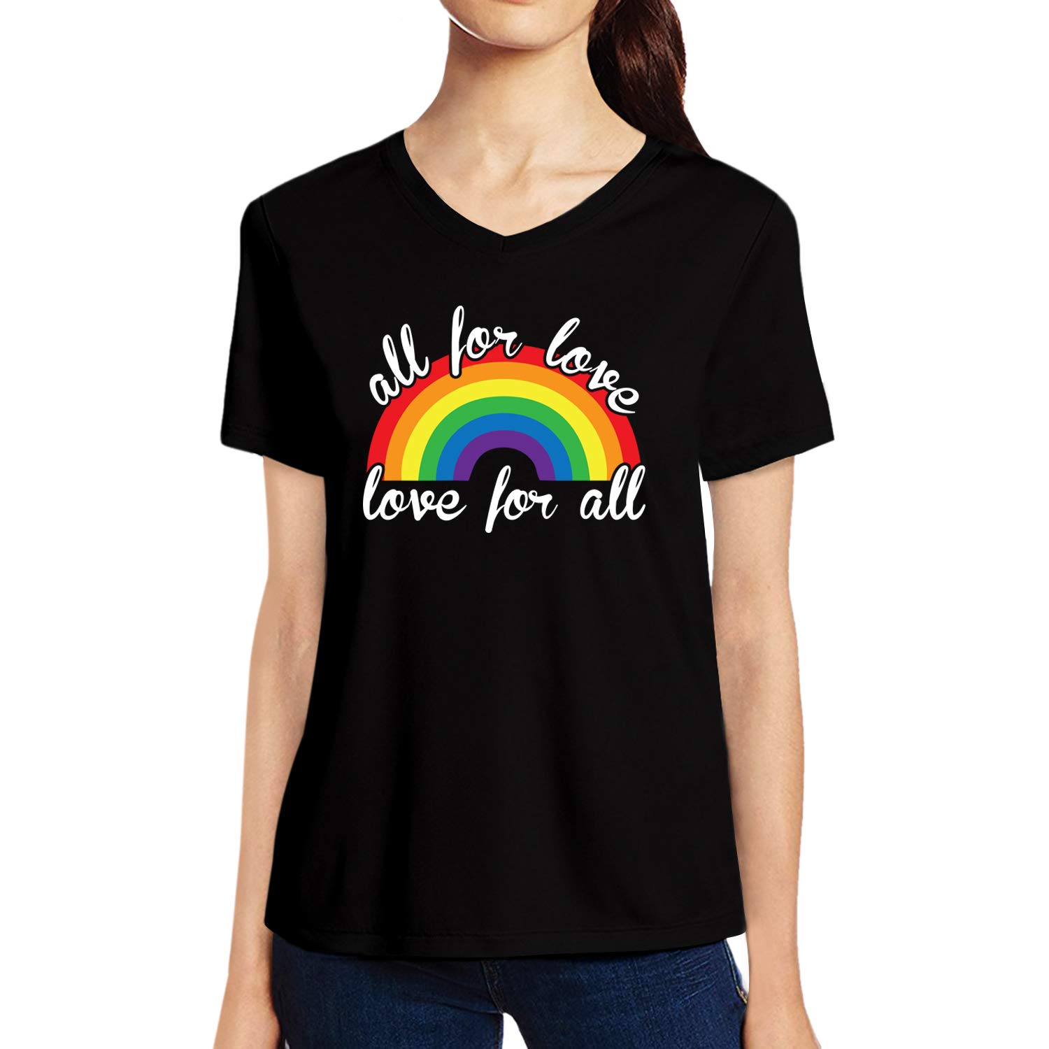t shirt with rainbow design
