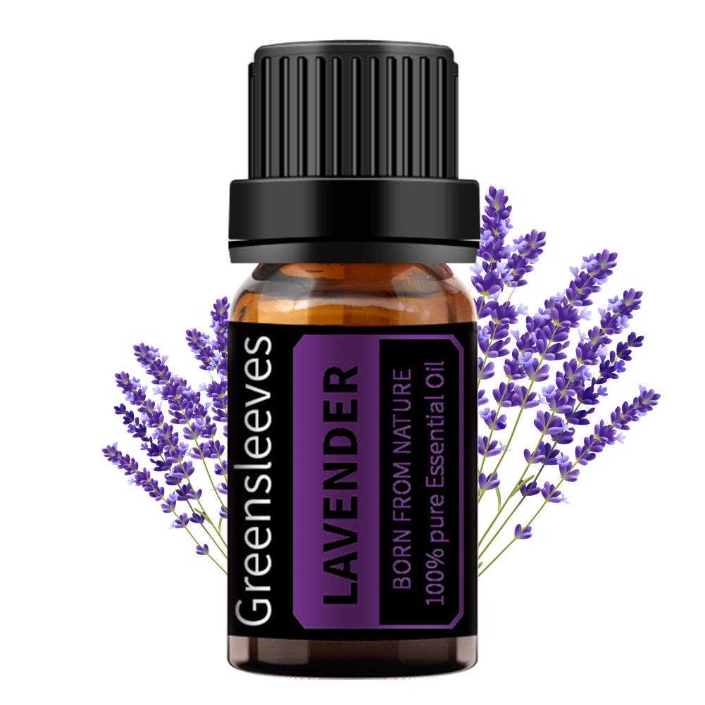 GREENSLEEVES Lavender Essential Oil - 10ml, 100% Pure Organic Lavender Scent Aromatherapy Diffuser Oil