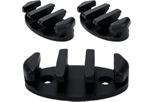 EUSTREER 3 Pcs Kayak Anchor Cleat - Durable Nylon Cleat for Kayak, Canoes, Fishing Boats - Zig Zag Cleat, Essential Kayak Accessories(Black,90mm)