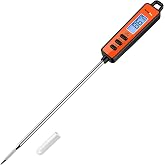 TempPro TempSwif 1 Sec Digital Meat Thermometer for Cooking Food | Meat Thermometer Digital Backlitght LCD Display, 5.3-inche Super Long Probe, Bread Baking Sourdough Liquids Candy Making Gift