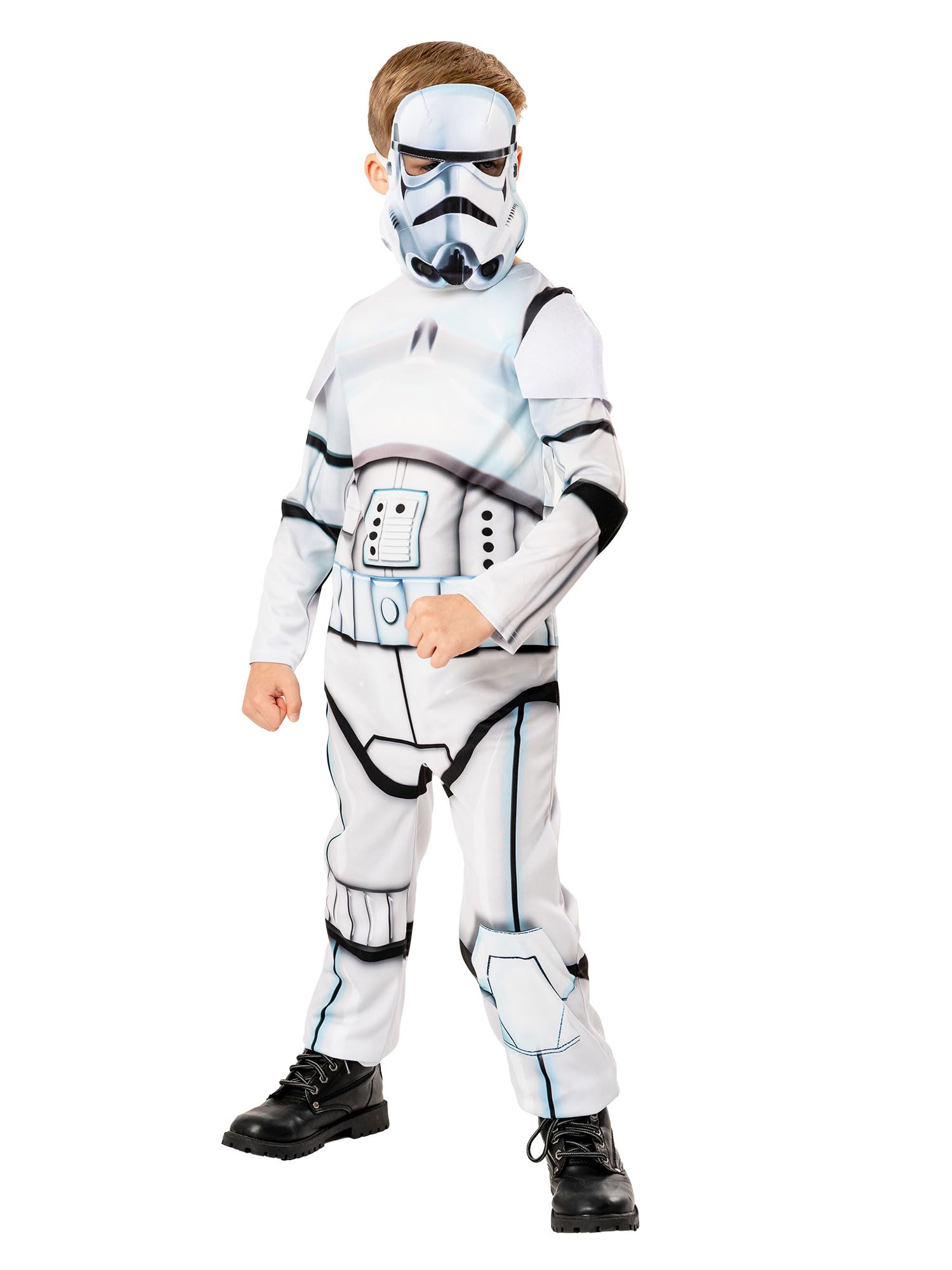 Rubies Official Disney Star Wars Stormtrooper, Green Collection, Kids Superhero Fancy Dress, Age 3-4 Years,White Halloween