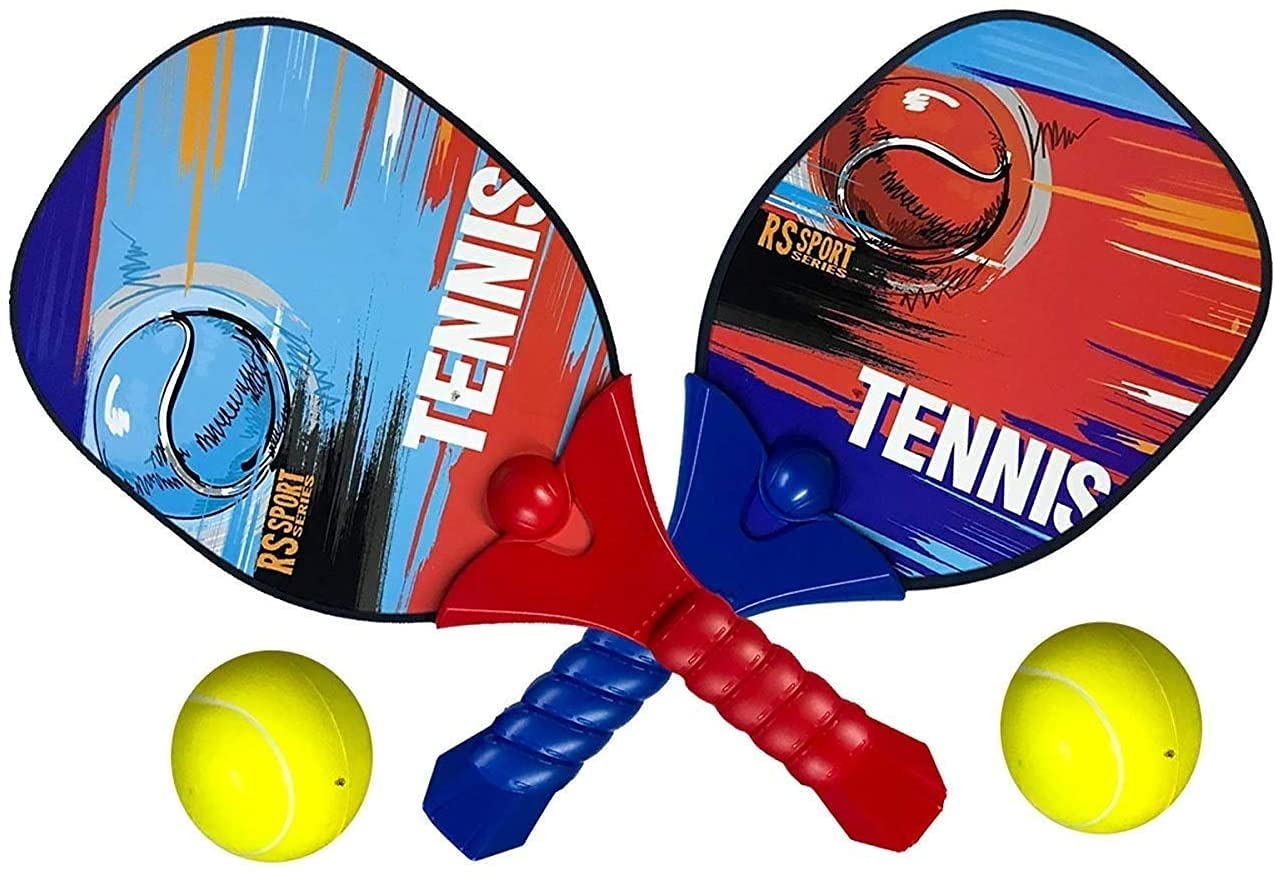 INFINITE POCKET Table Tennis Toys for Kids 2 Tennis Racket with 2 Foam Balls, Outdoor and